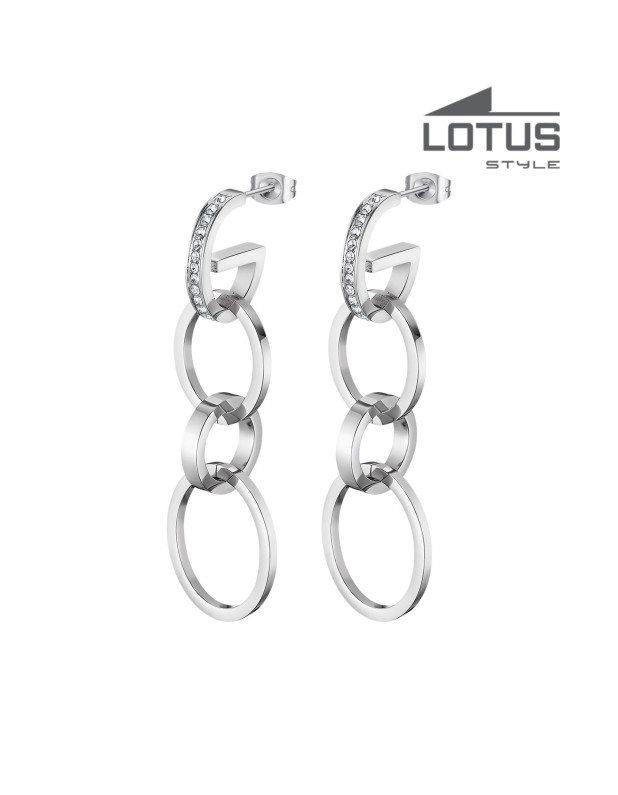 LOTUS STYLE STAINLESS STEEL EARRINGS